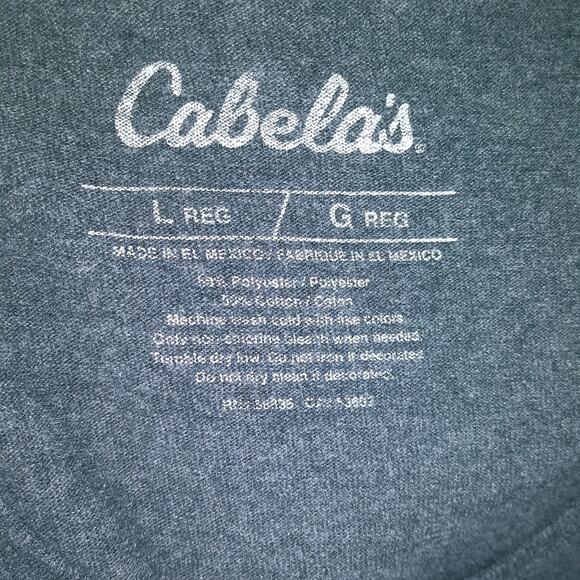 Cabelas Blue Crop Top Deer Skull Headdress Size L - Picture 5 of 5